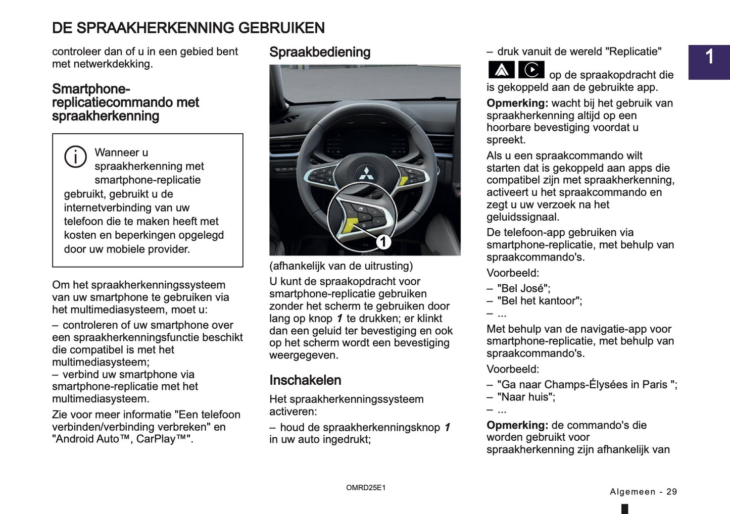 2024-2025 Mitsubishi Smartphone Link Display Audio Infotainment Handleiding | Nederlands