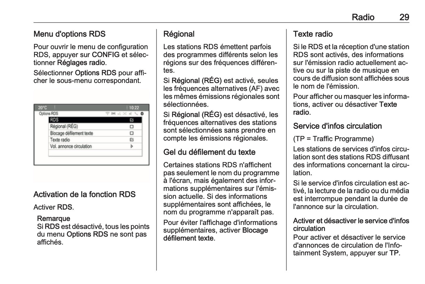 2016 Opel Cascada Manuel d'Infotainment | Français