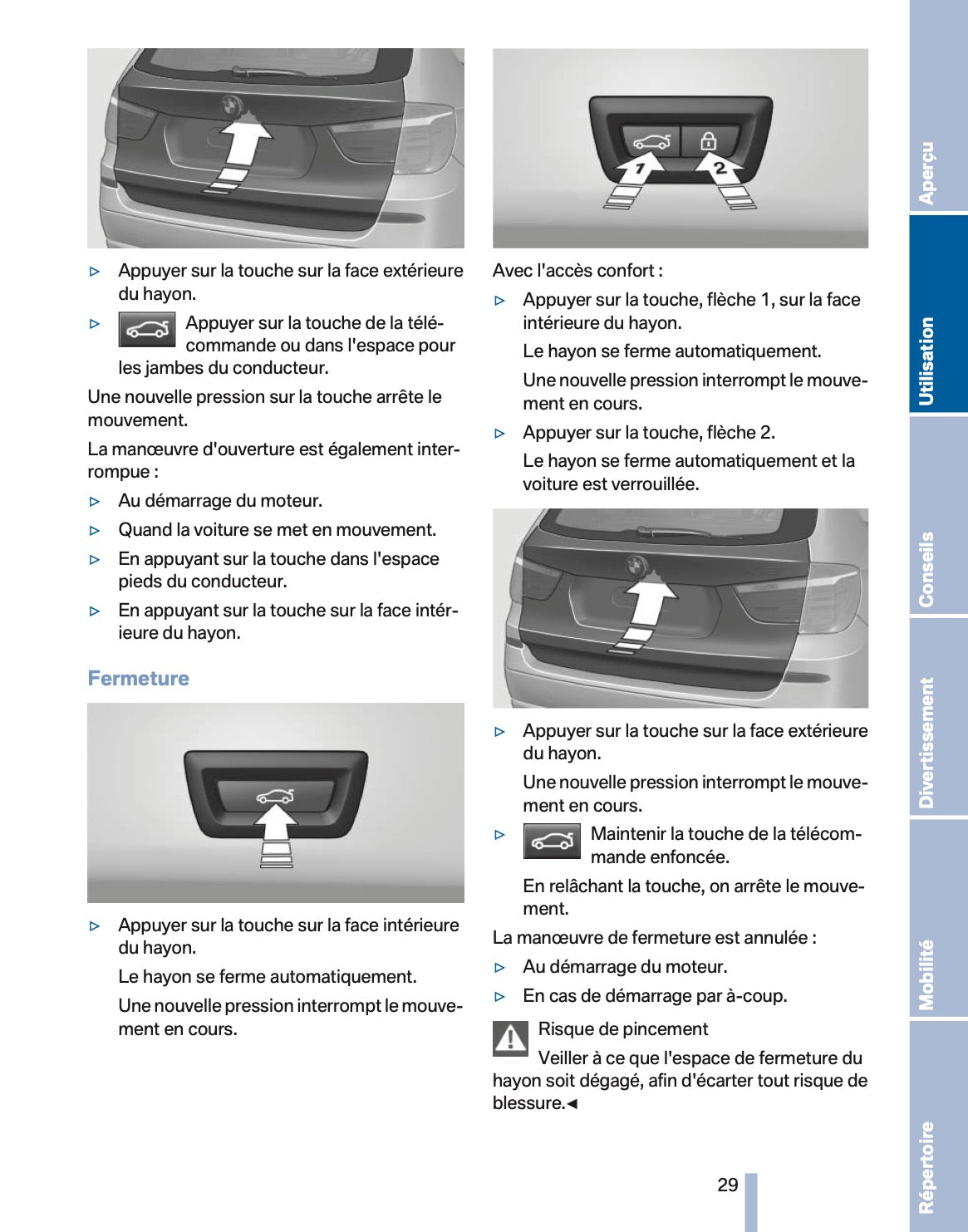 2011 BMW X3 Owner's Manual | French