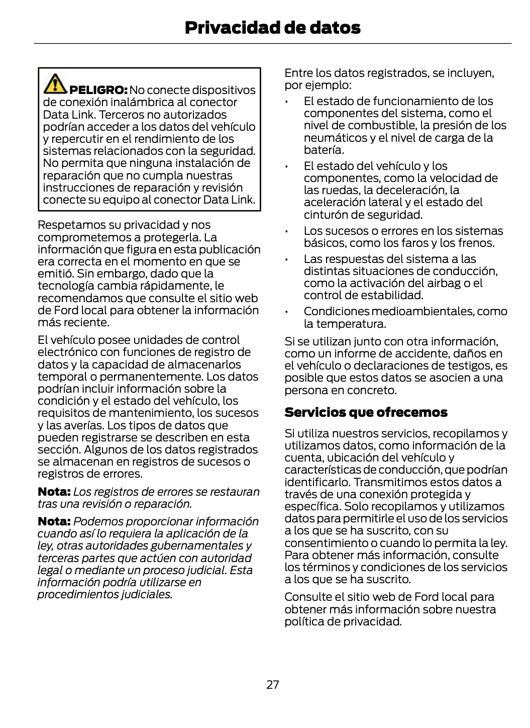 2023-2024 Ford Focus Manuel du propriétaire | Espagnol