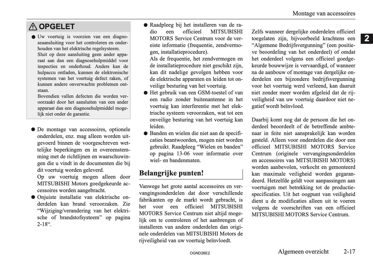 2026 Mitsubishi Outlander PHEV Gebruikershandleiding | Nederlands