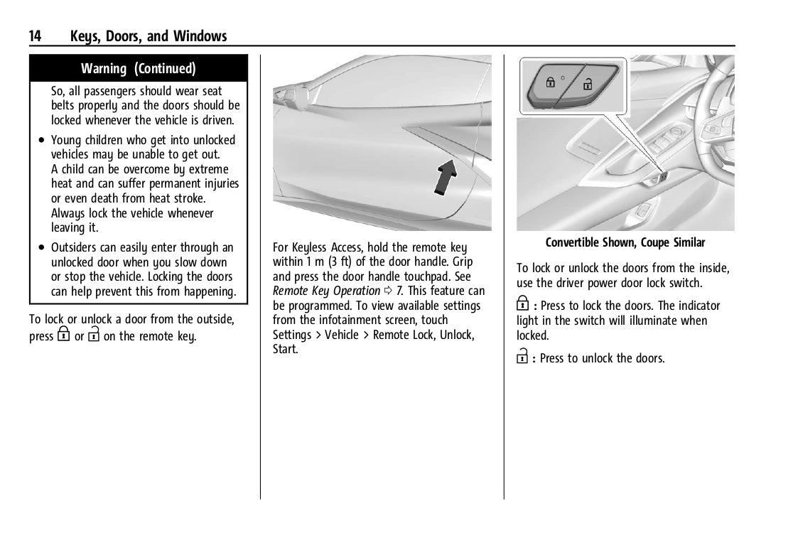 2024 Chevrolet Corvette Gebruikershandleiding | Engels