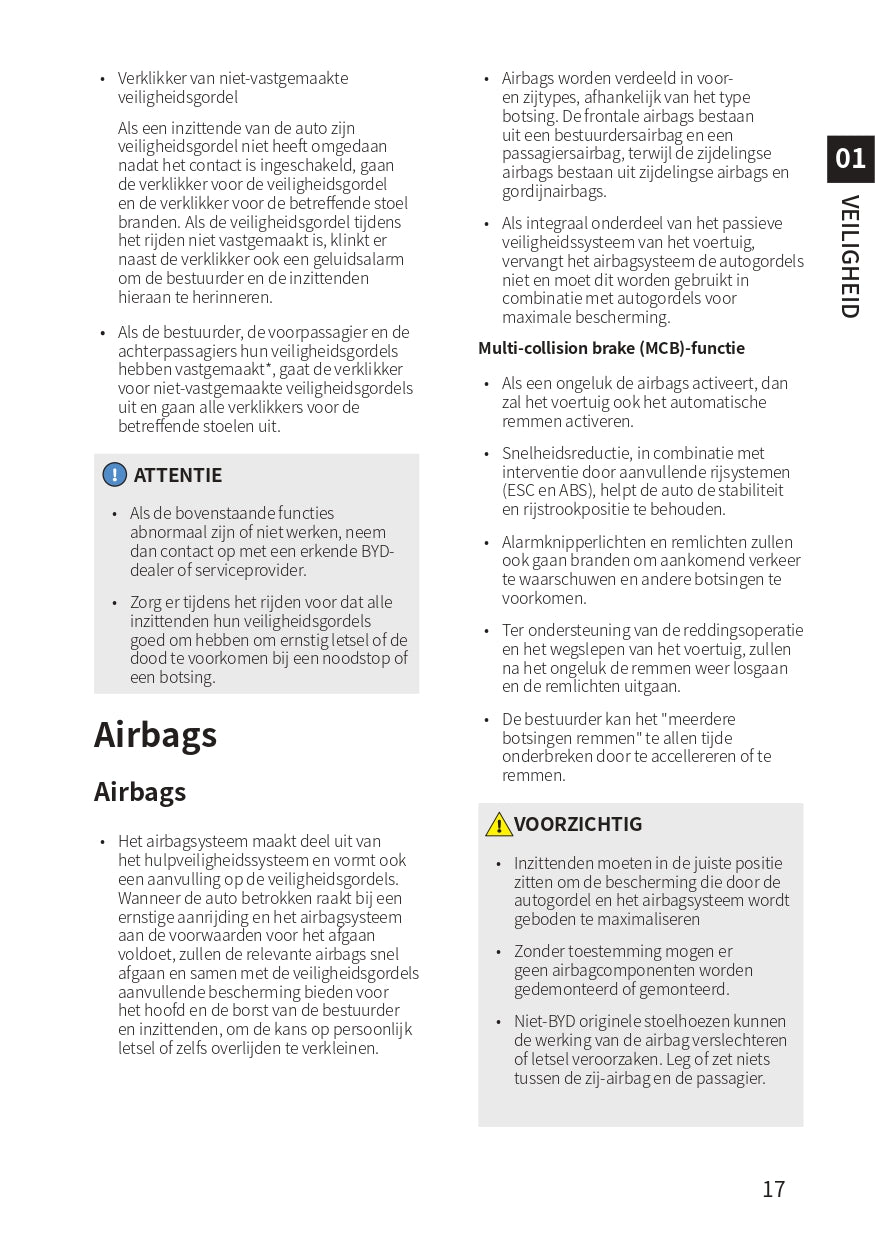 2023-2024 BYD Atto 3 Gebruikershandleiding | Nederlands