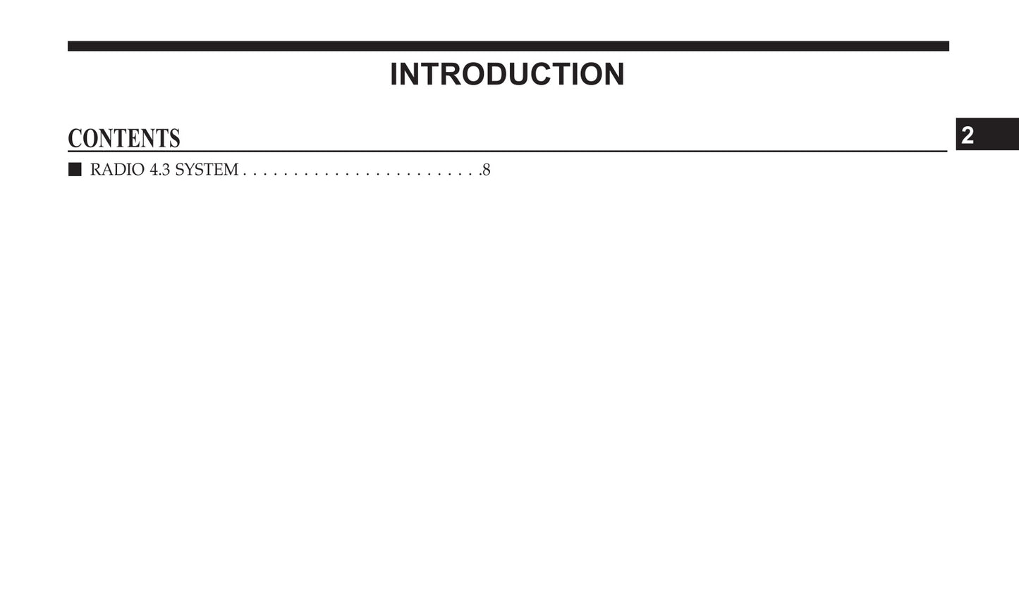Uconnect Radio 4.3 / 4.3S Supplement Gebruikershandleiding