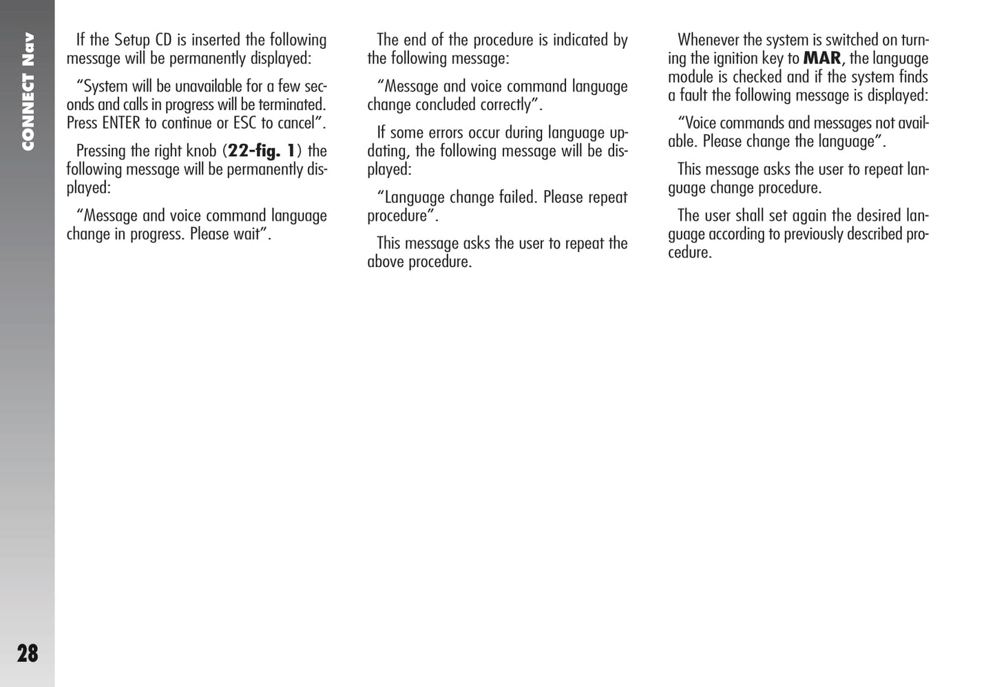 Alfa Romeo Connect Nav (+) Manuel du propriétaire