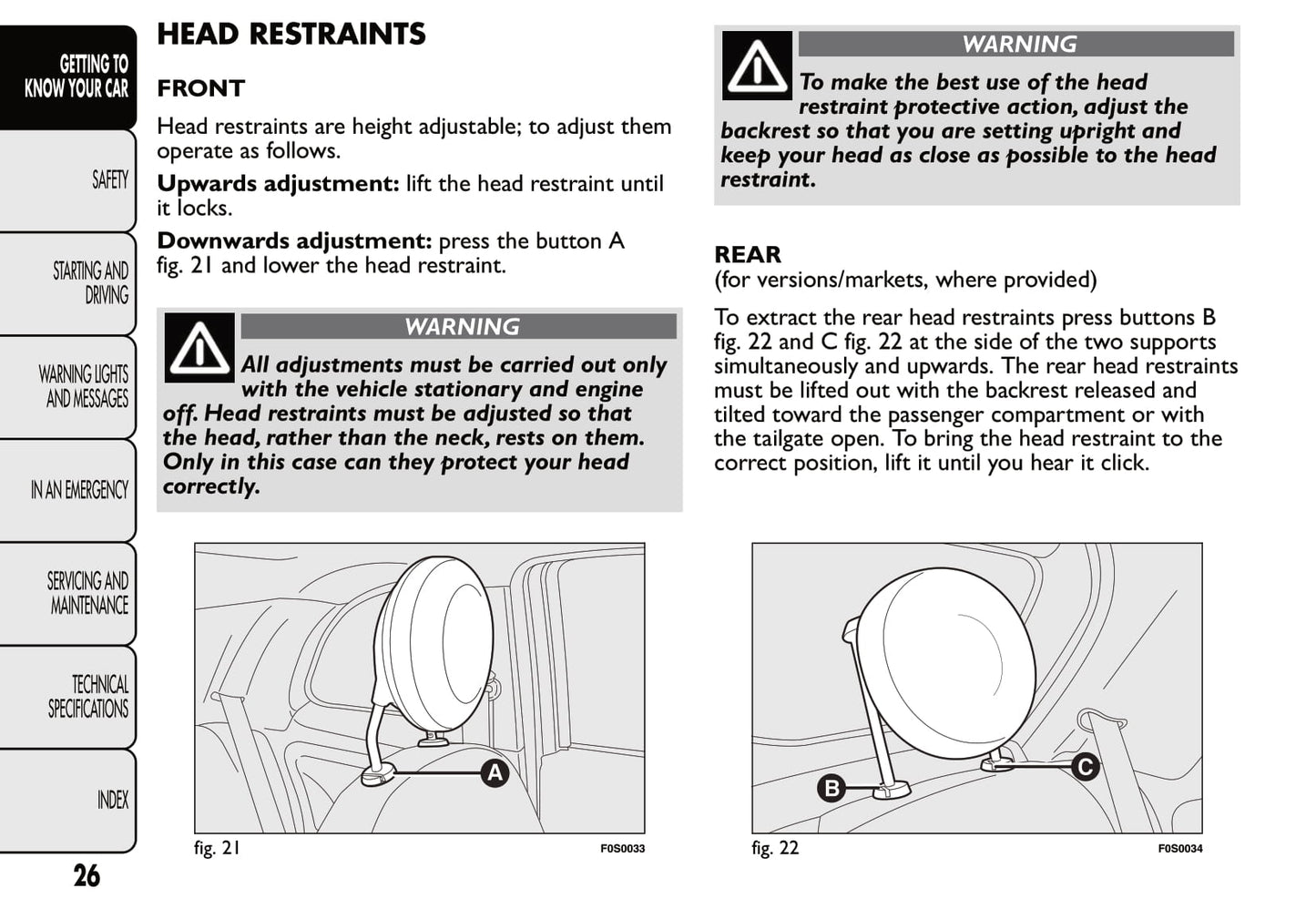 2012-2013 Fiat 500 Owner's Manual | English