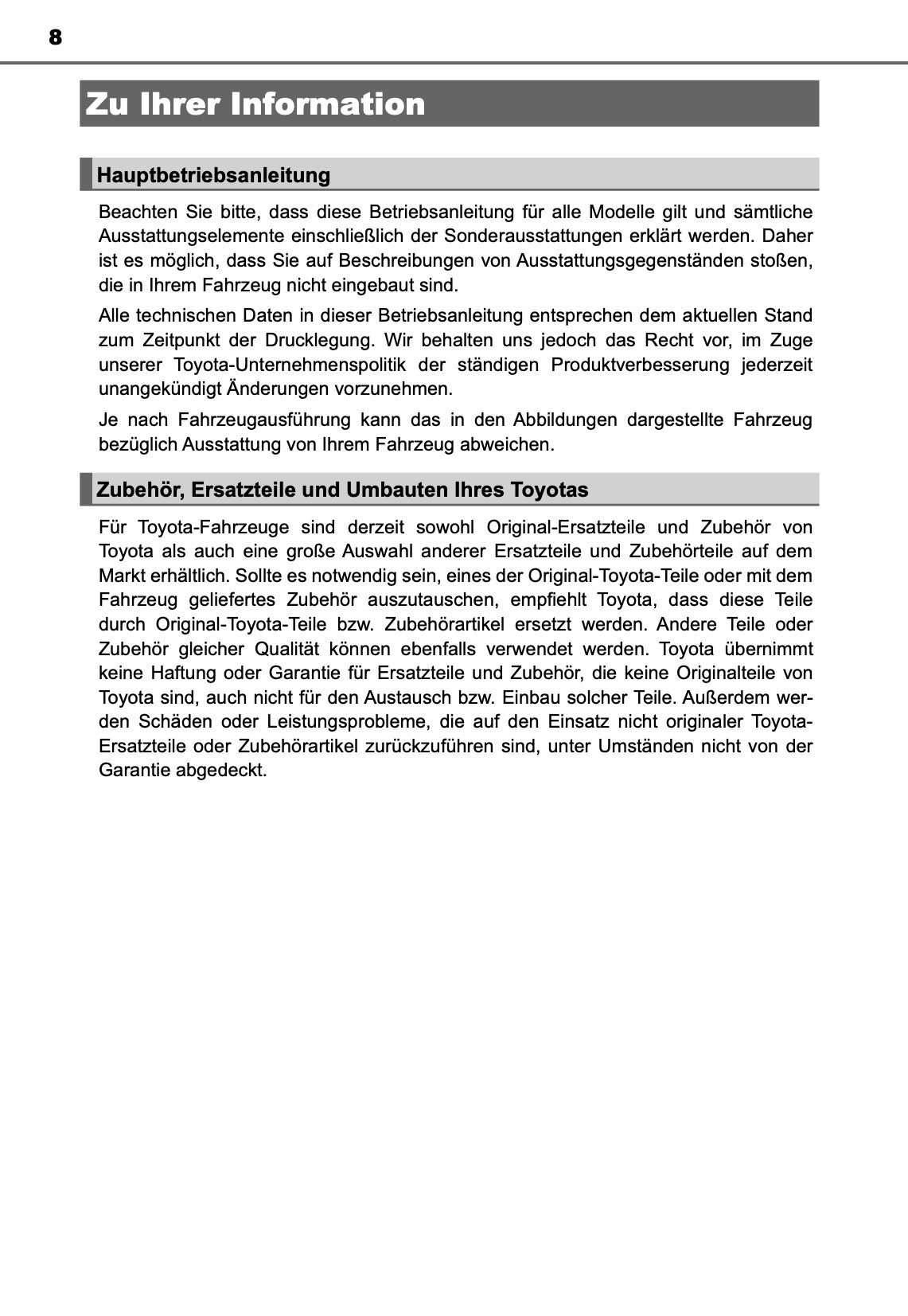 2017-2018 Toyota Auris Hybrid Touring Sports Bedienungsanleitung | Deutsch