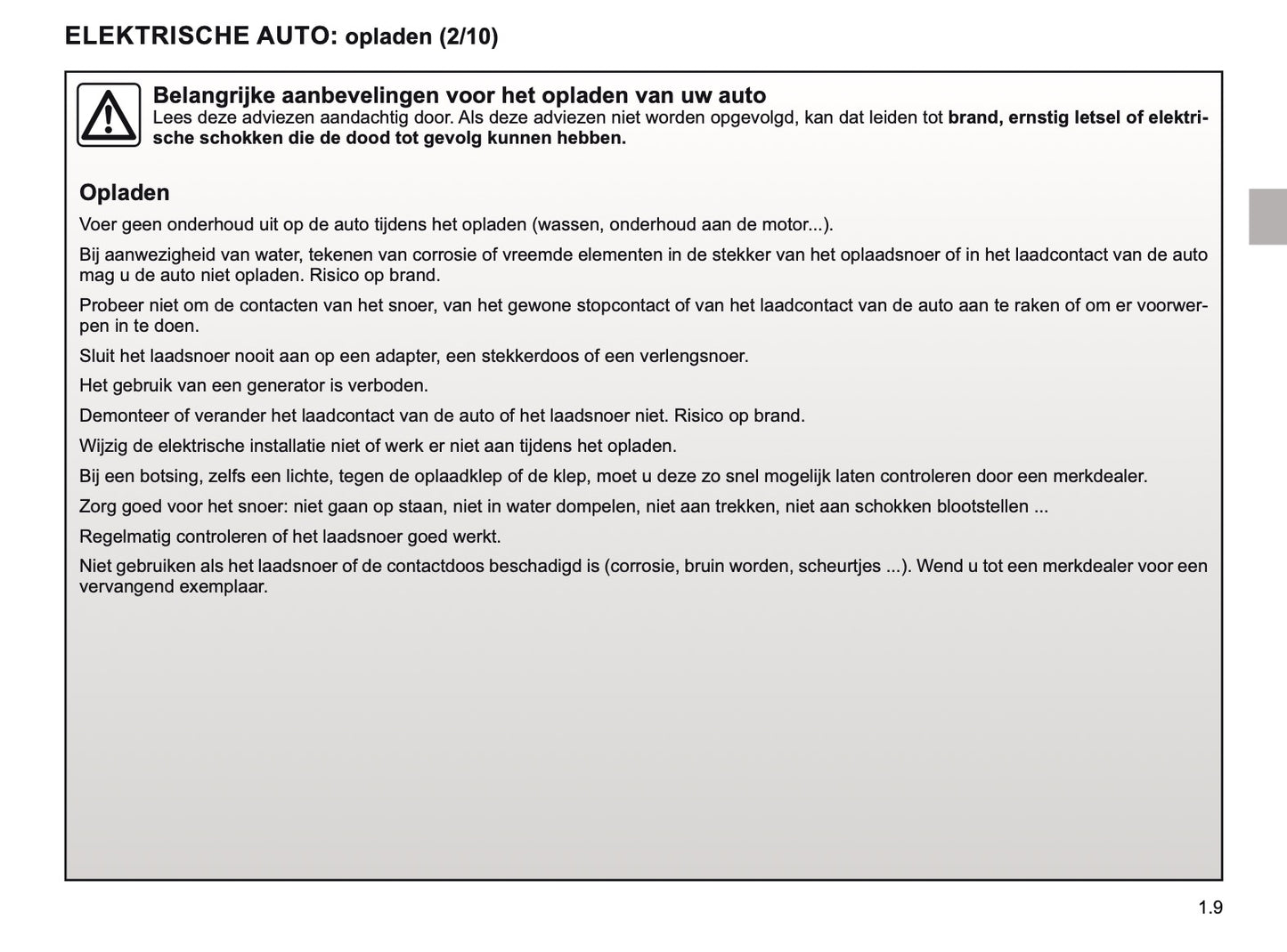 2019-2021 Renault Zoe Manuel du propriétaire | Néerlandais