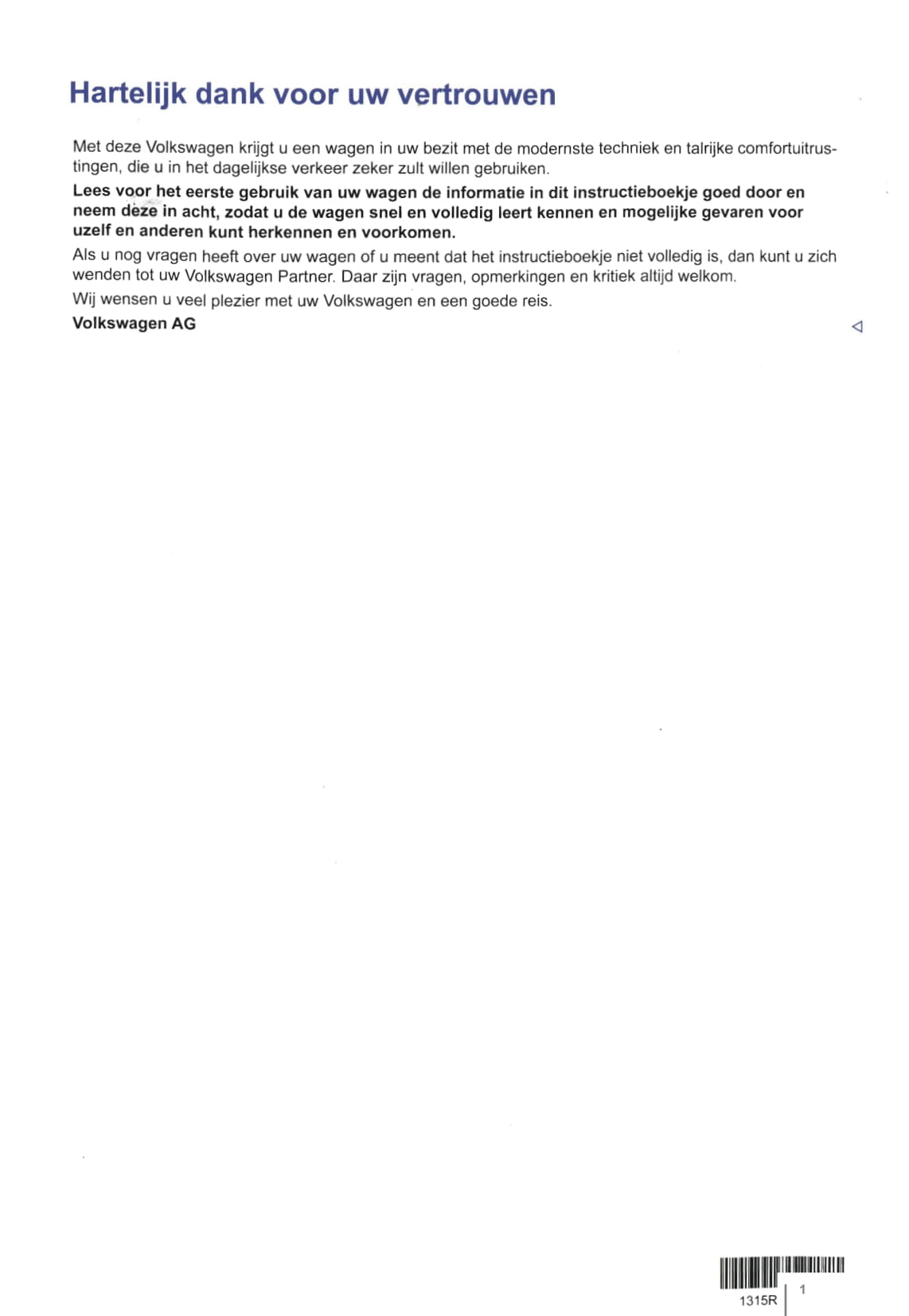 2012-2015 Volkswagen Golf Manuel du propriétaire | Néerlandais