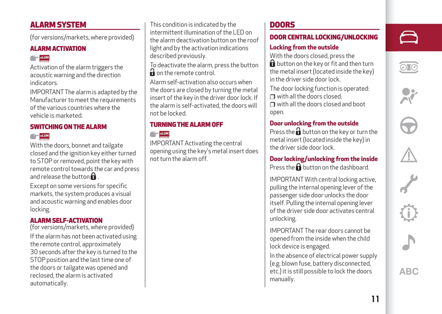 2014-2016 Alfa Romeo Giulietta Owner's Manual | English