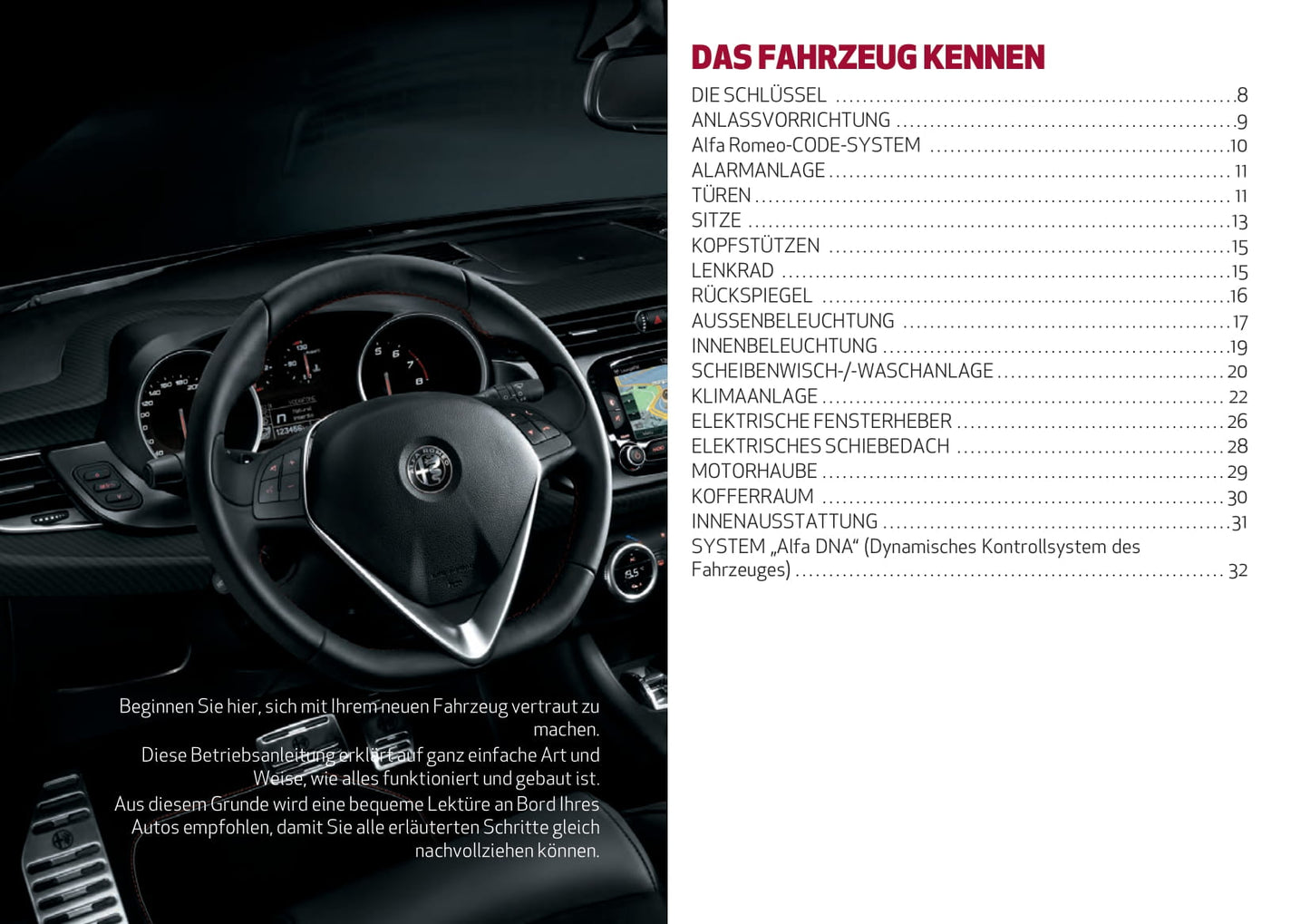 2016-2021 Alfa Romeo Giulietta Manuel du propriétaire | Allemand