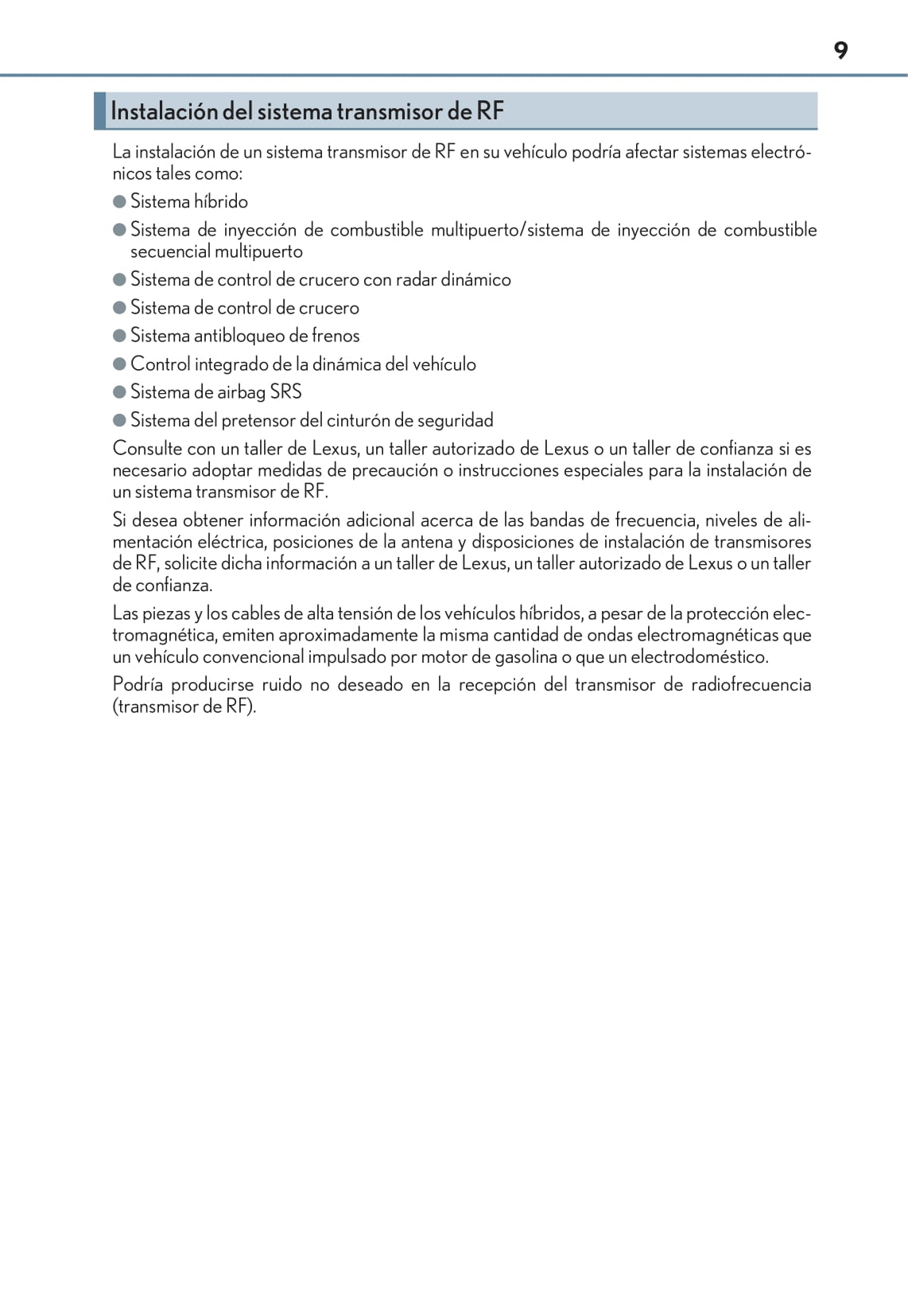 2013-2017 Lexus IS 300h Manuel du propriétaire | Espagnol