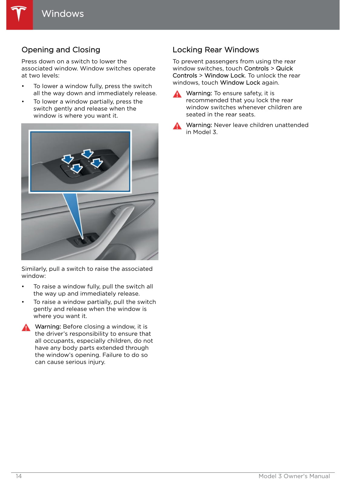 2019 Tesla Model 3 Bedienungsanleitung | Englisch