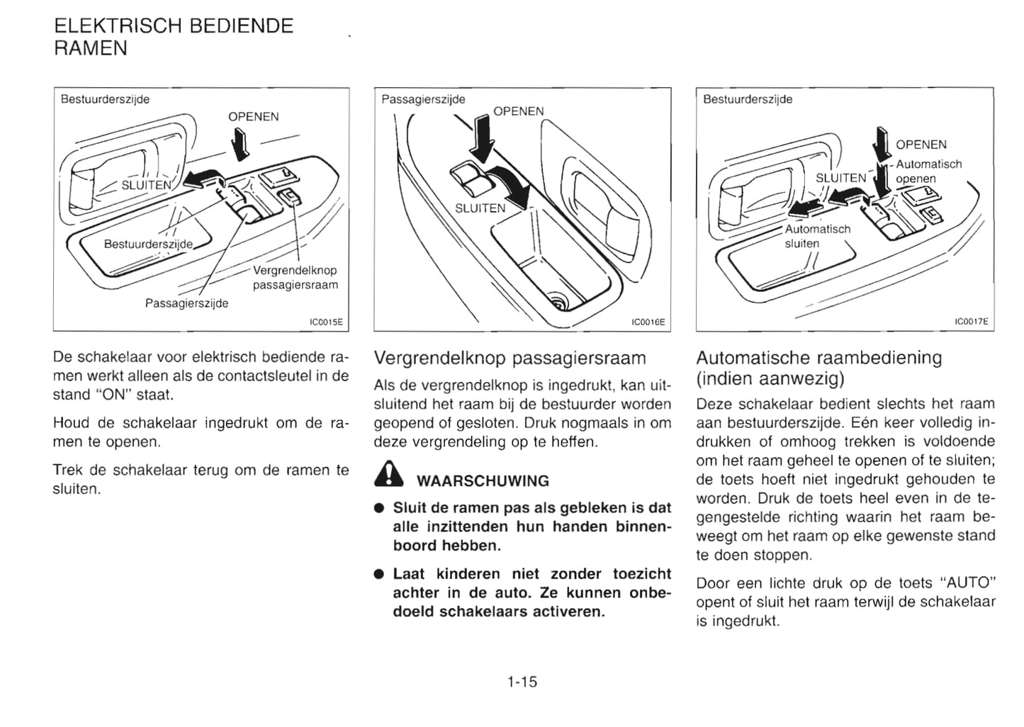 1997 Nissan Serena Gebruikershandleiding | Nederlands