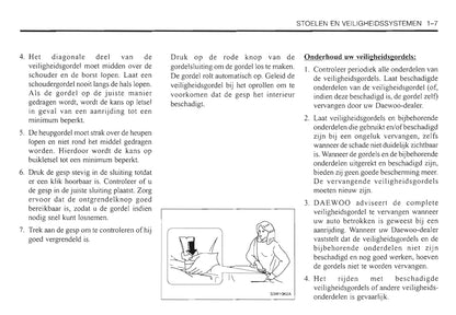 2000-2006 Daewoo Evanda Owner's Manual | Dutch