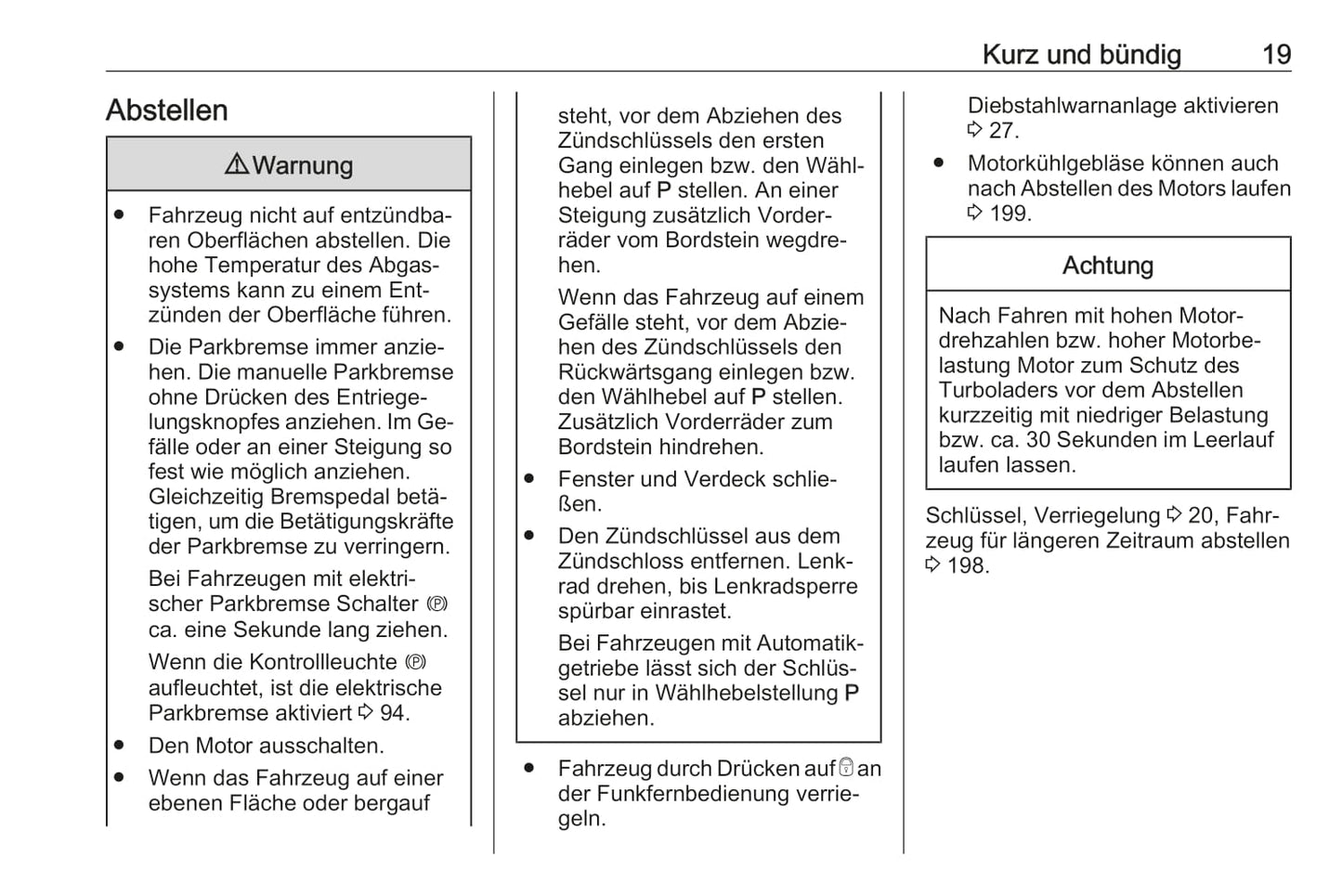 2016 Opel Cascada Manuel du propriétaire | Allemand