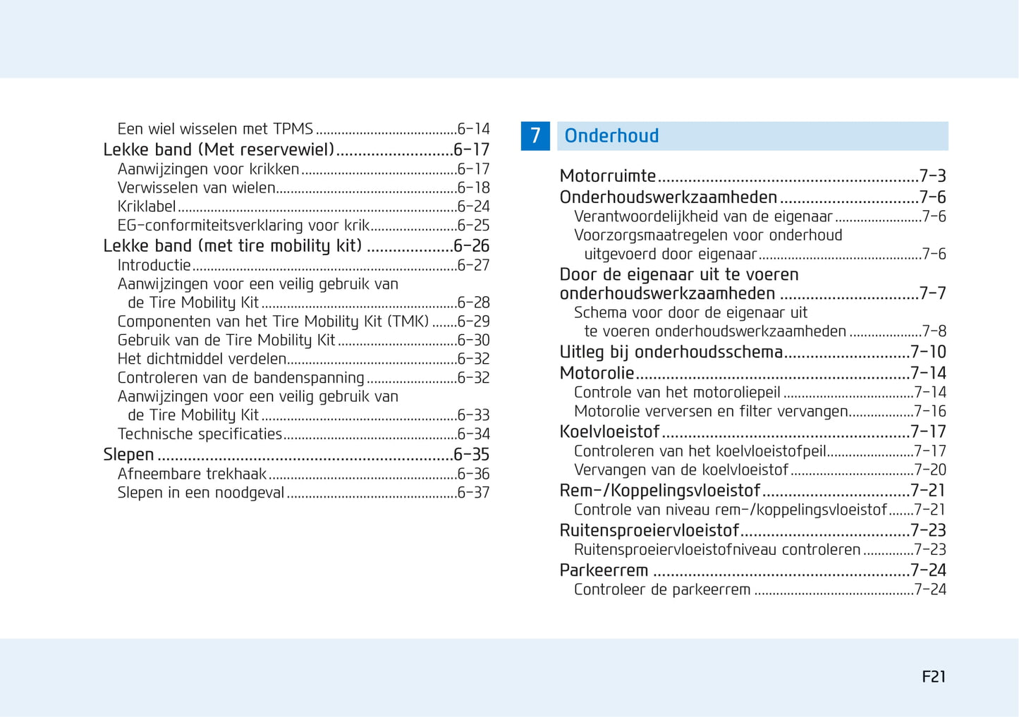 2015-2016 Hyundai Tucson Owner's Manual | Dutch