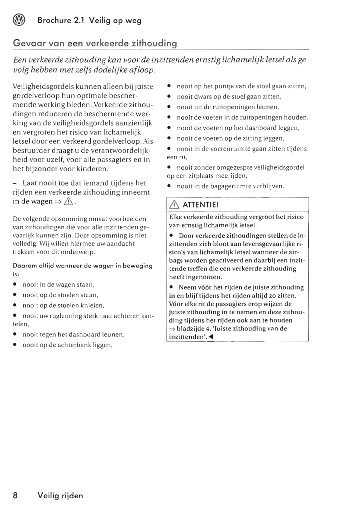 2005-2009 Volkswagen Polo Owner's Manual | Dutch