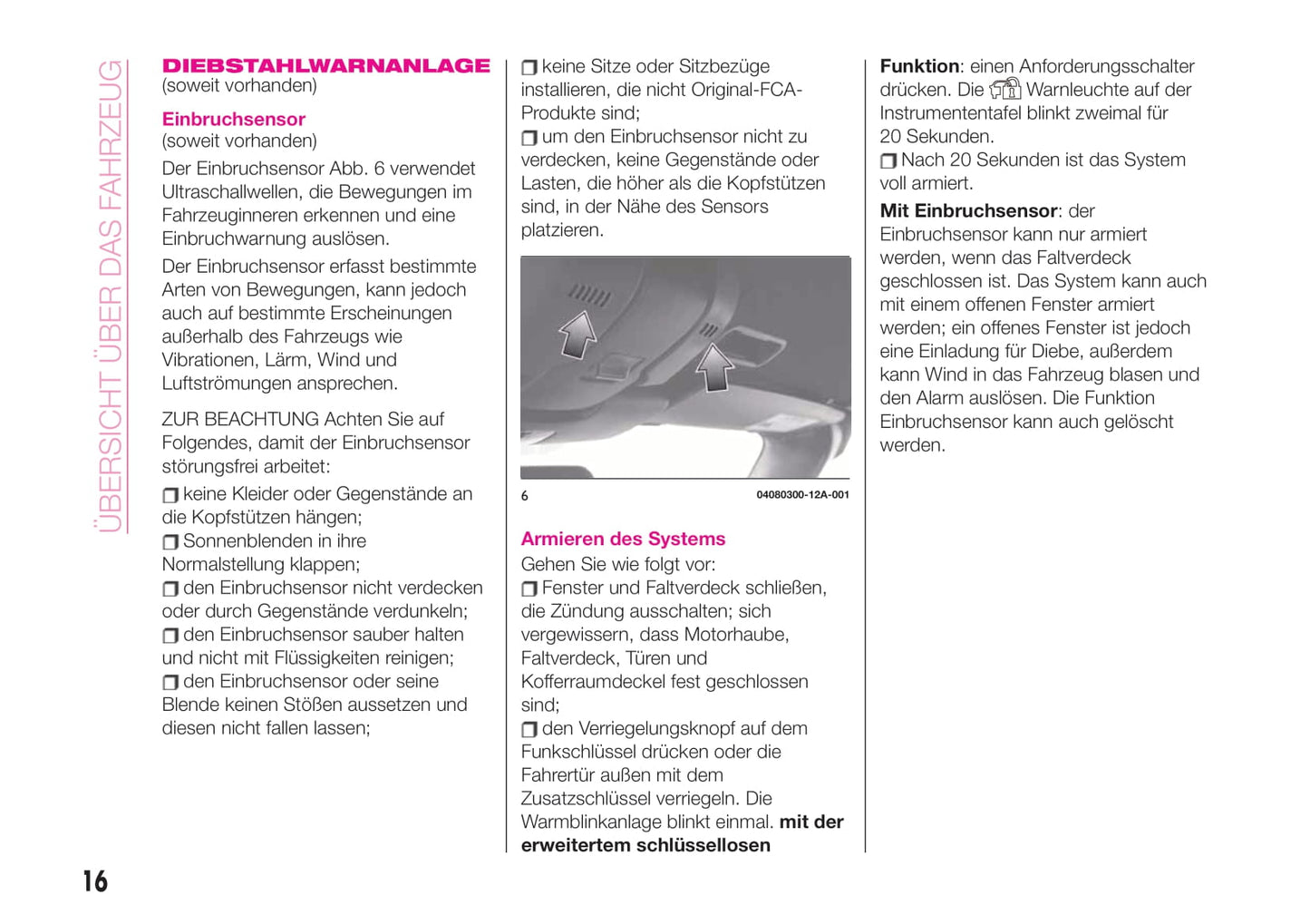 2018-2020 Abarth 124 Spider Gebruikershandleiding | Duits