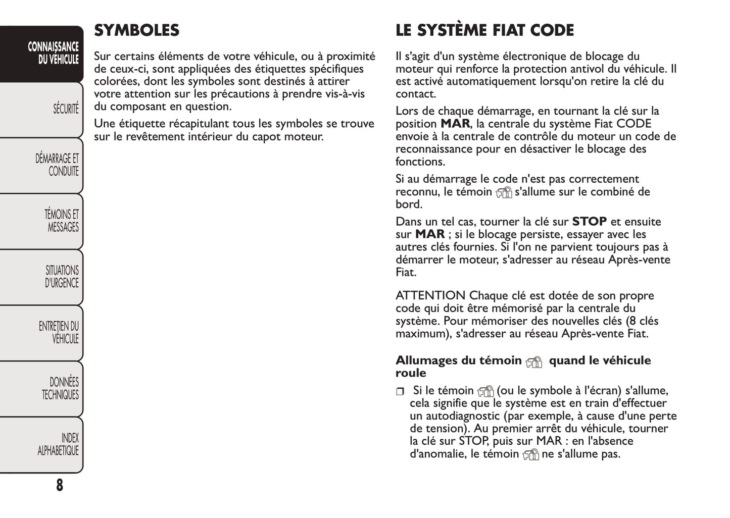 2008-2016 Fiat Fiorino Manuel du propriétaire | Français
