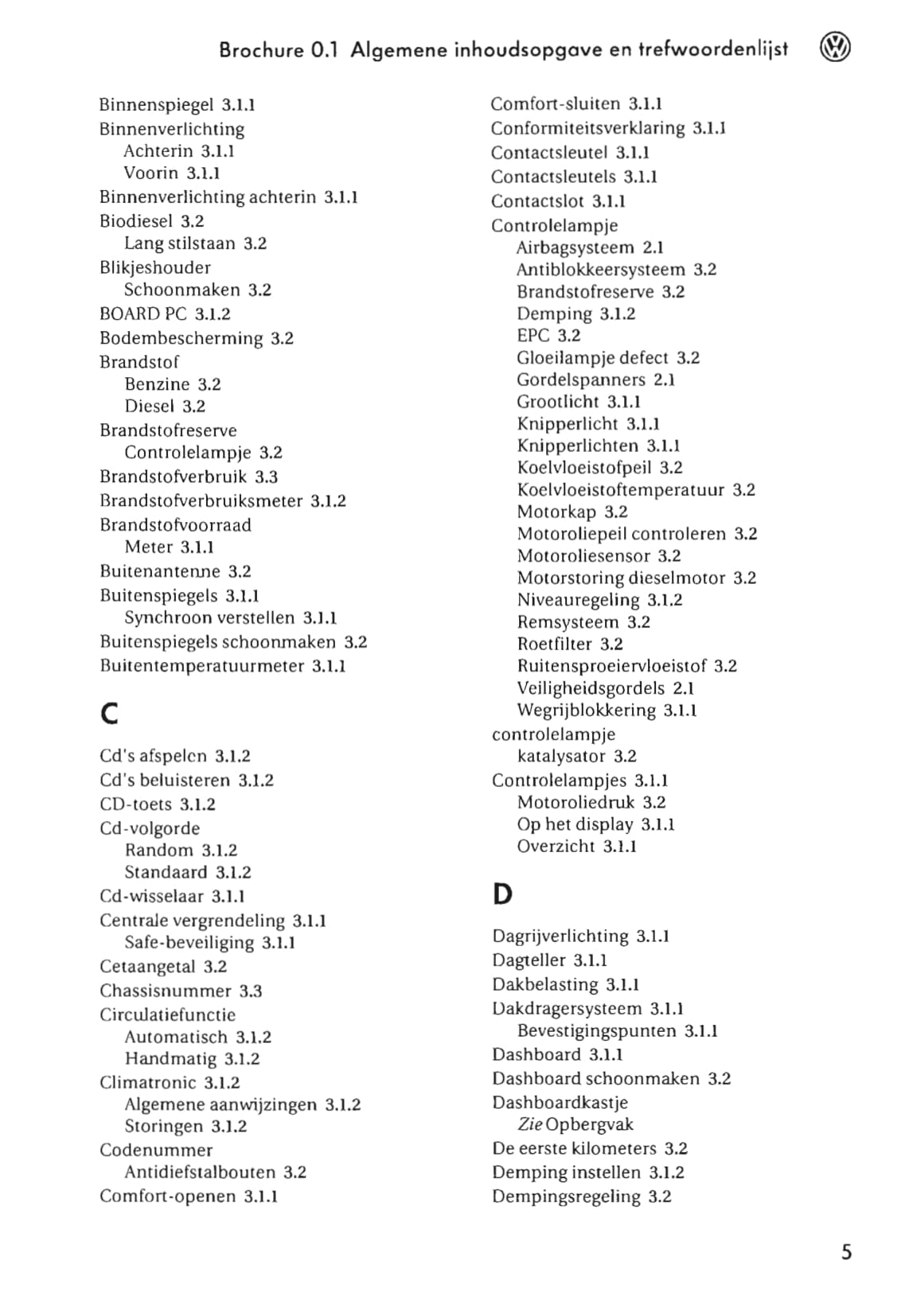 2002-2009 Volkswagen Phaeton Bedienungsanleitung | Niederländisch