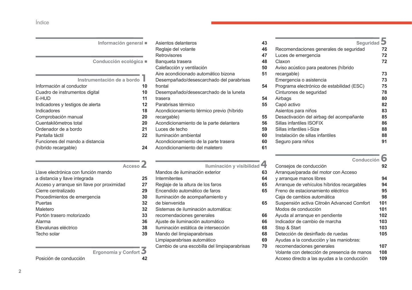 2021-2023 Citroën C5 X Manuel du propriétaire | Espagnol