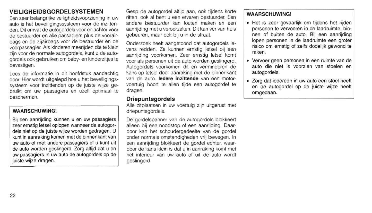 2000-2006 Chrysler PT Cruiser Manuel du propriétaire | Néerlandais