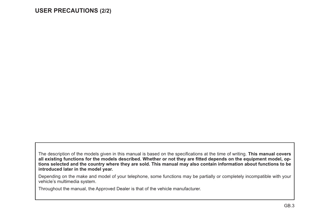 Renault Radio CD Bluetooth Gebruikershandleiding