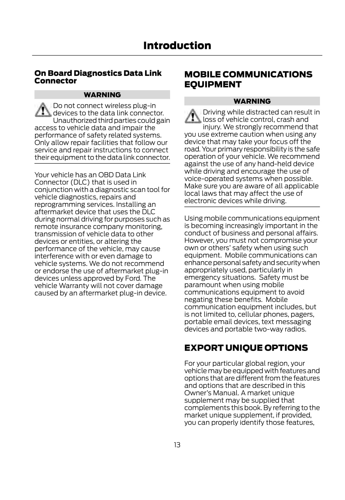 2018 Ford Transit Connect Manuel du propriétaire | Anglais