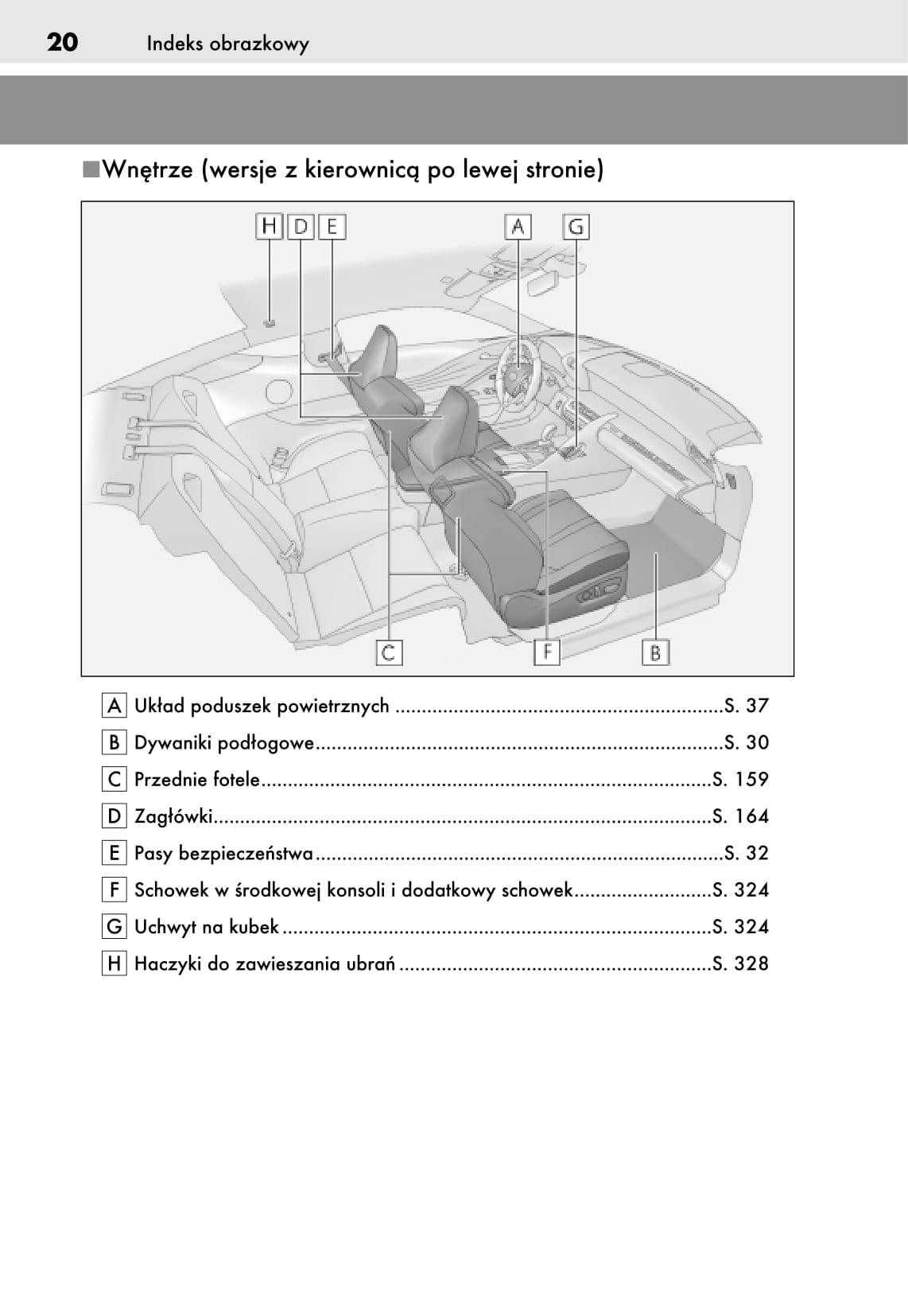 2018-2019 Lexus LC 500/LC 500h Owner's Manual | Polish