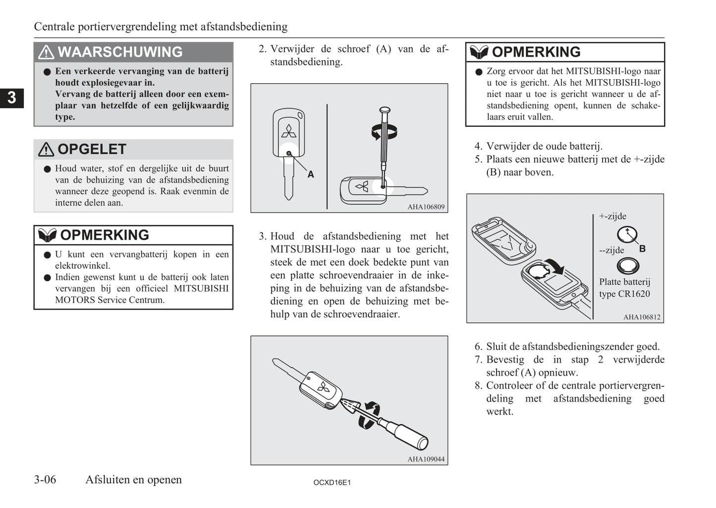 2008-2017 Mitsubishi Lancer Sportback Owner's Manual | Dutch