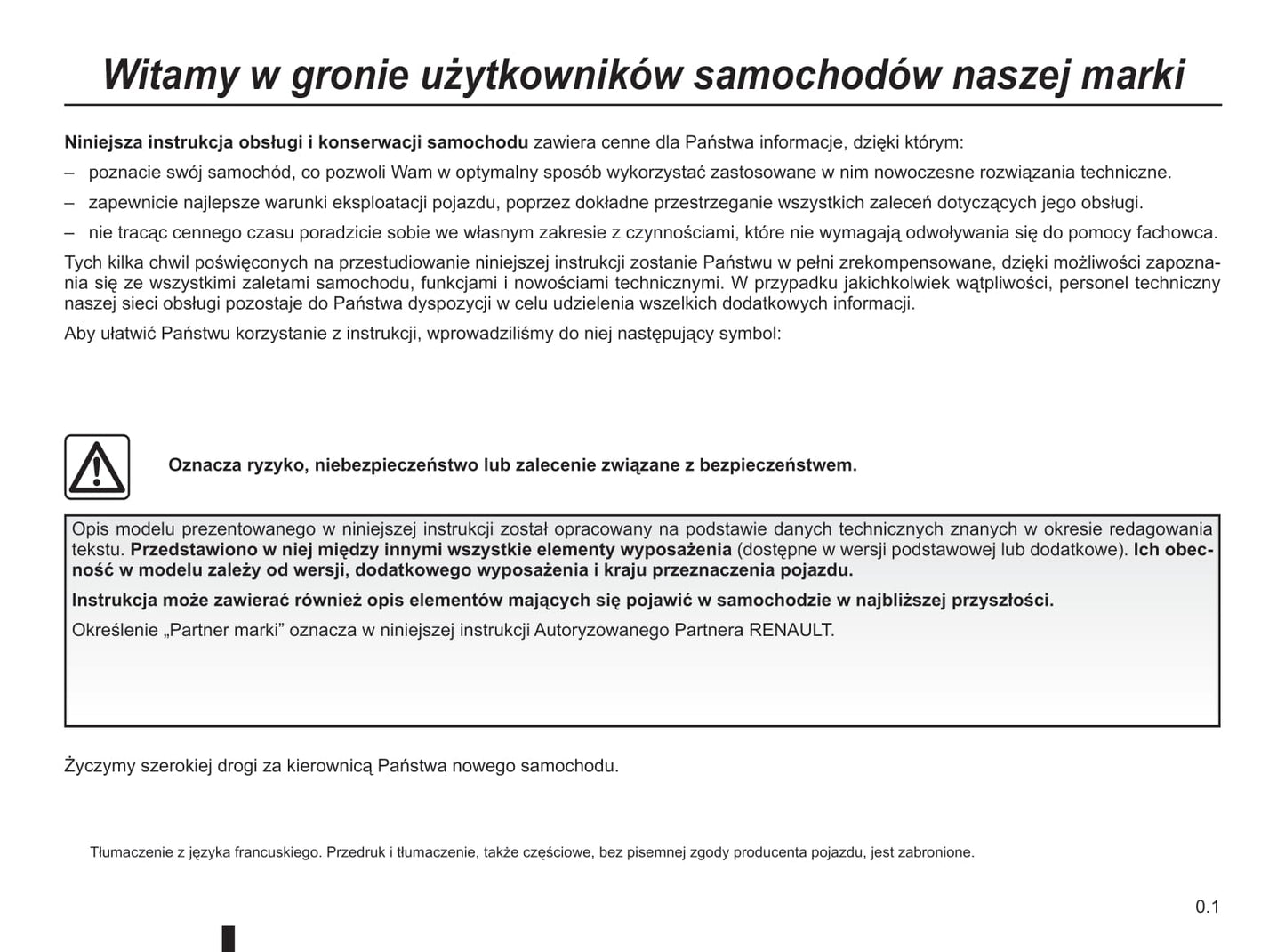 2013-2016 Renault Mégane Manuel du propriétaire | Polonais