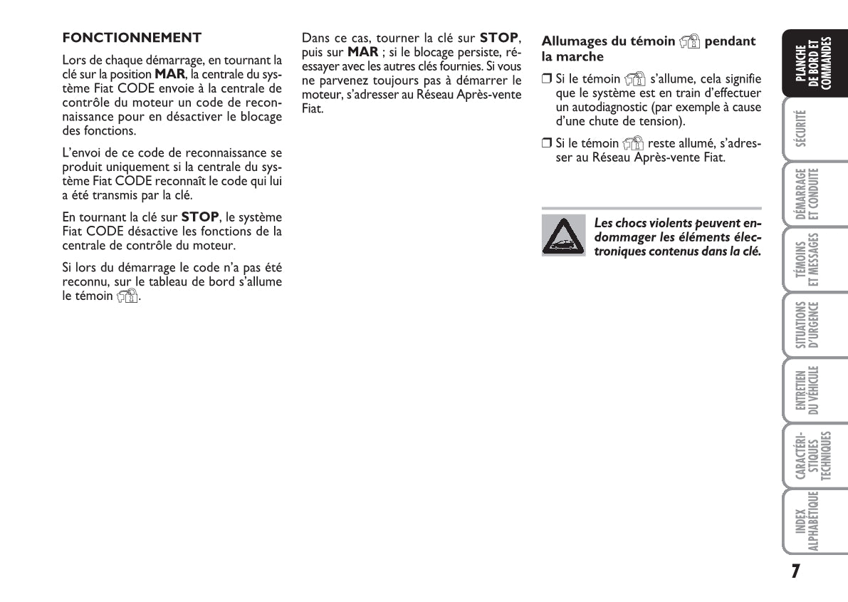 2010-2011 Fiat Punto/Grande Punto Owner's Manual | French