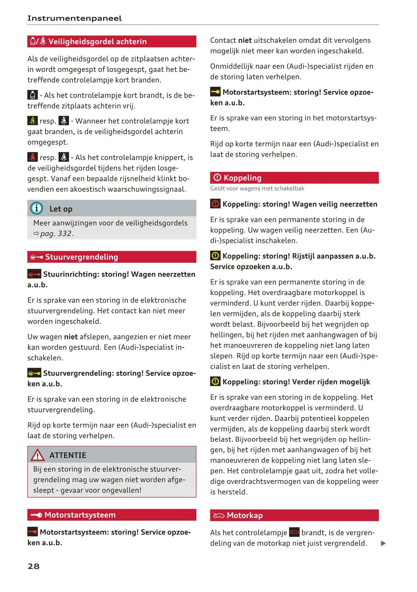 2018-2019 Audi A4/RS 4/S4 Bedienungsanleitung | Niederländisch