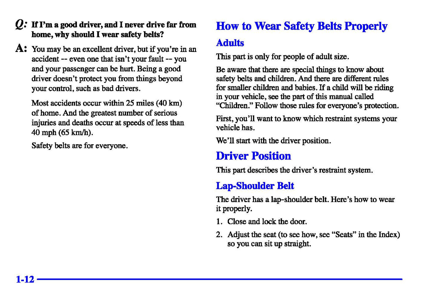 2000 Chevrolet Corvette Owner's Manual | English