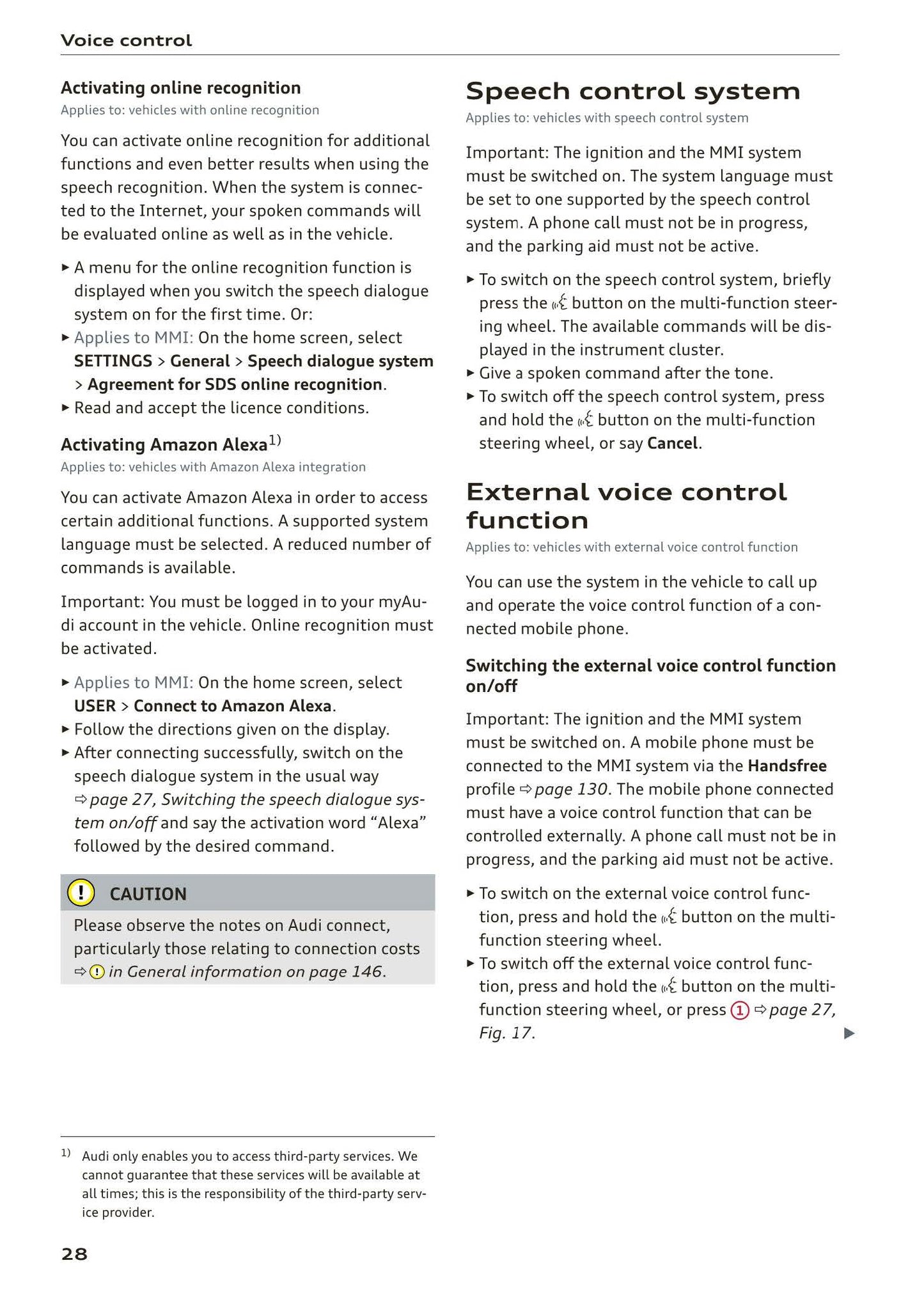 2018-2023 Audi A1 Bedienungsanleitung | Englisch