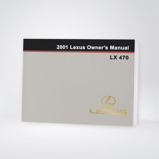 2001 Lexus LX 470 Manuel du propriétaire | Anglais