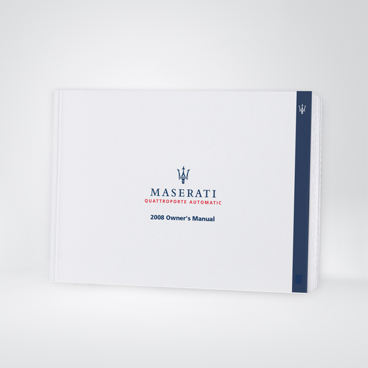 2008 Maserati Quattroporte Owner's Manual | English