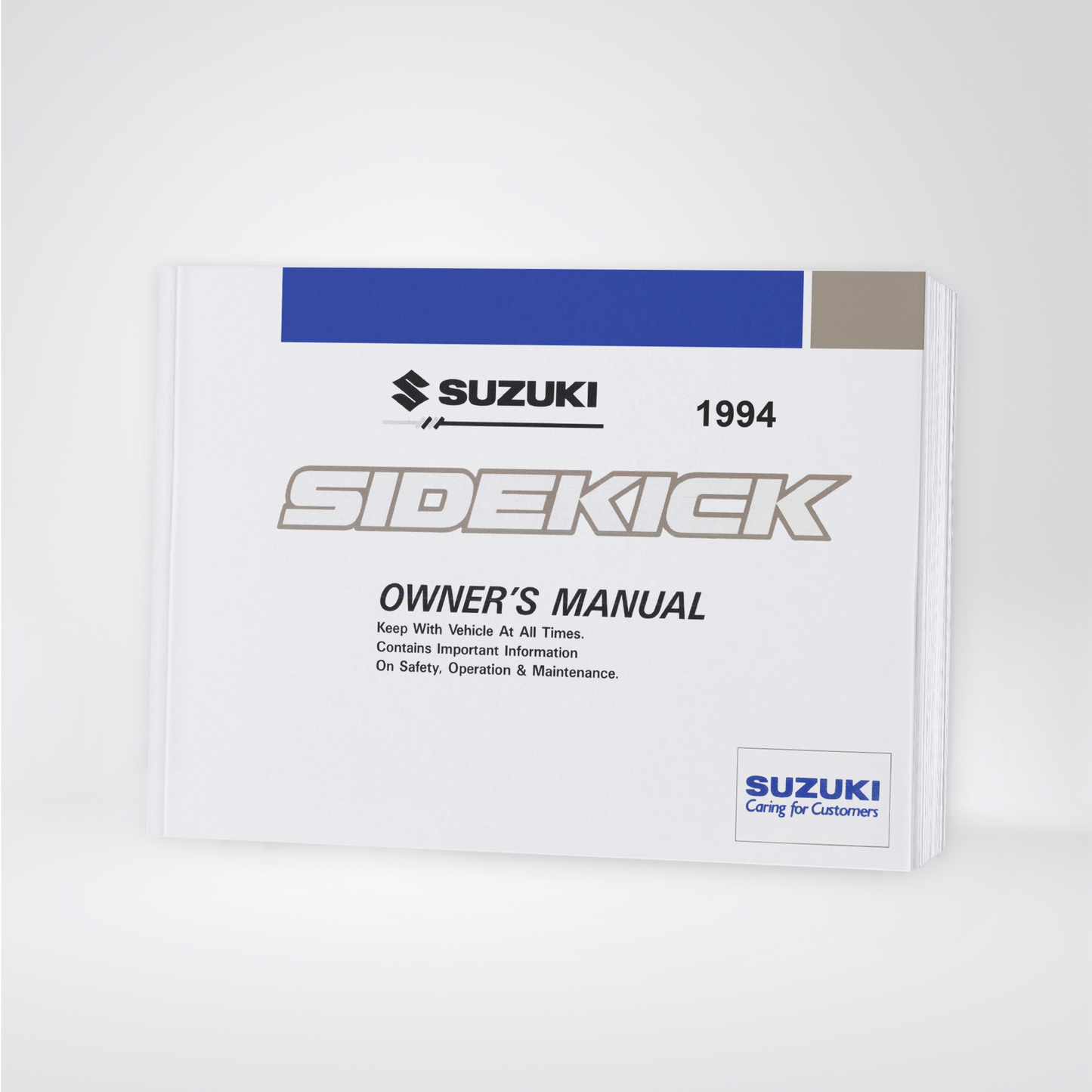 1994 Suzuki Sidekick Manuel du propriétaire | Anglais
