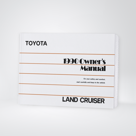 1990 Toyota Land Cruiser Gebruikershandleiding | Engels