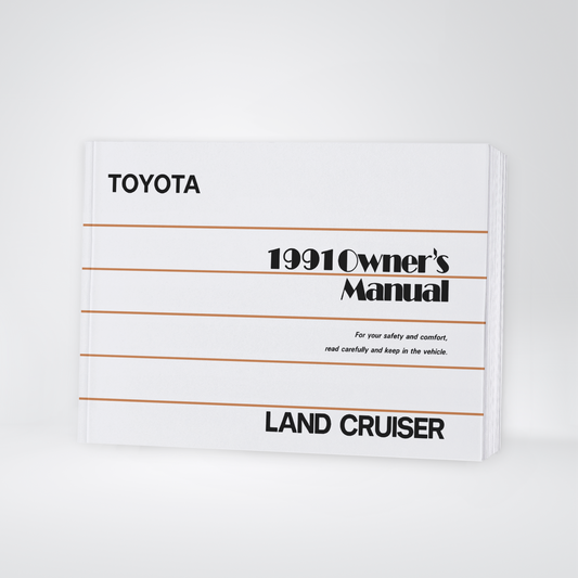 1991 Toyota Land Cruiser Gebruikershandleiding | Engels