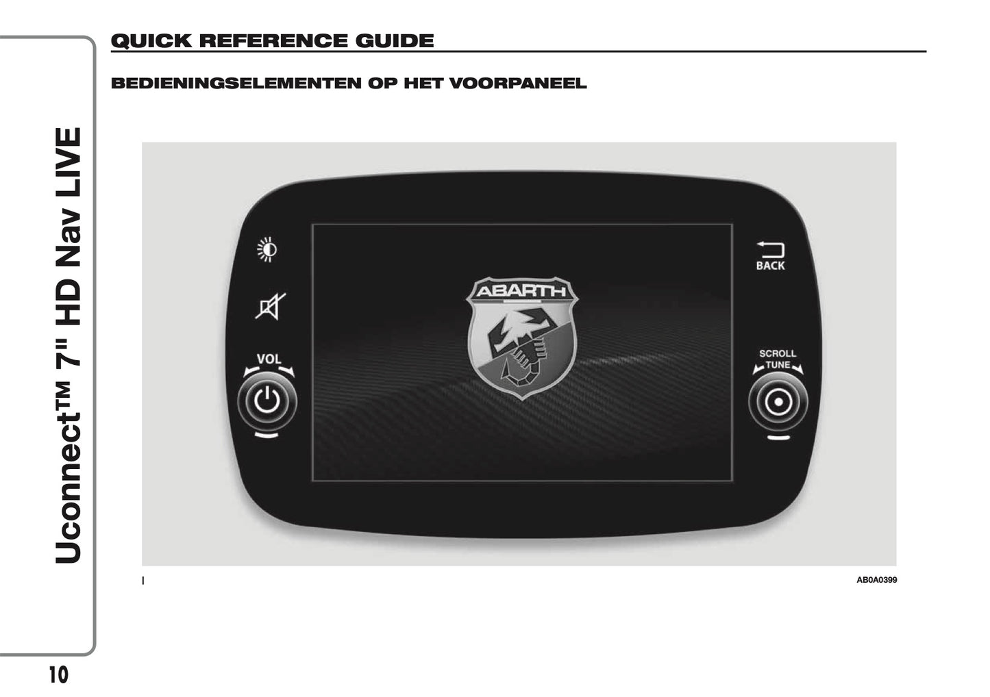 2016-2018 Abarth 500/595/695 Uconnect 7.0 Nav Manual | Dutch