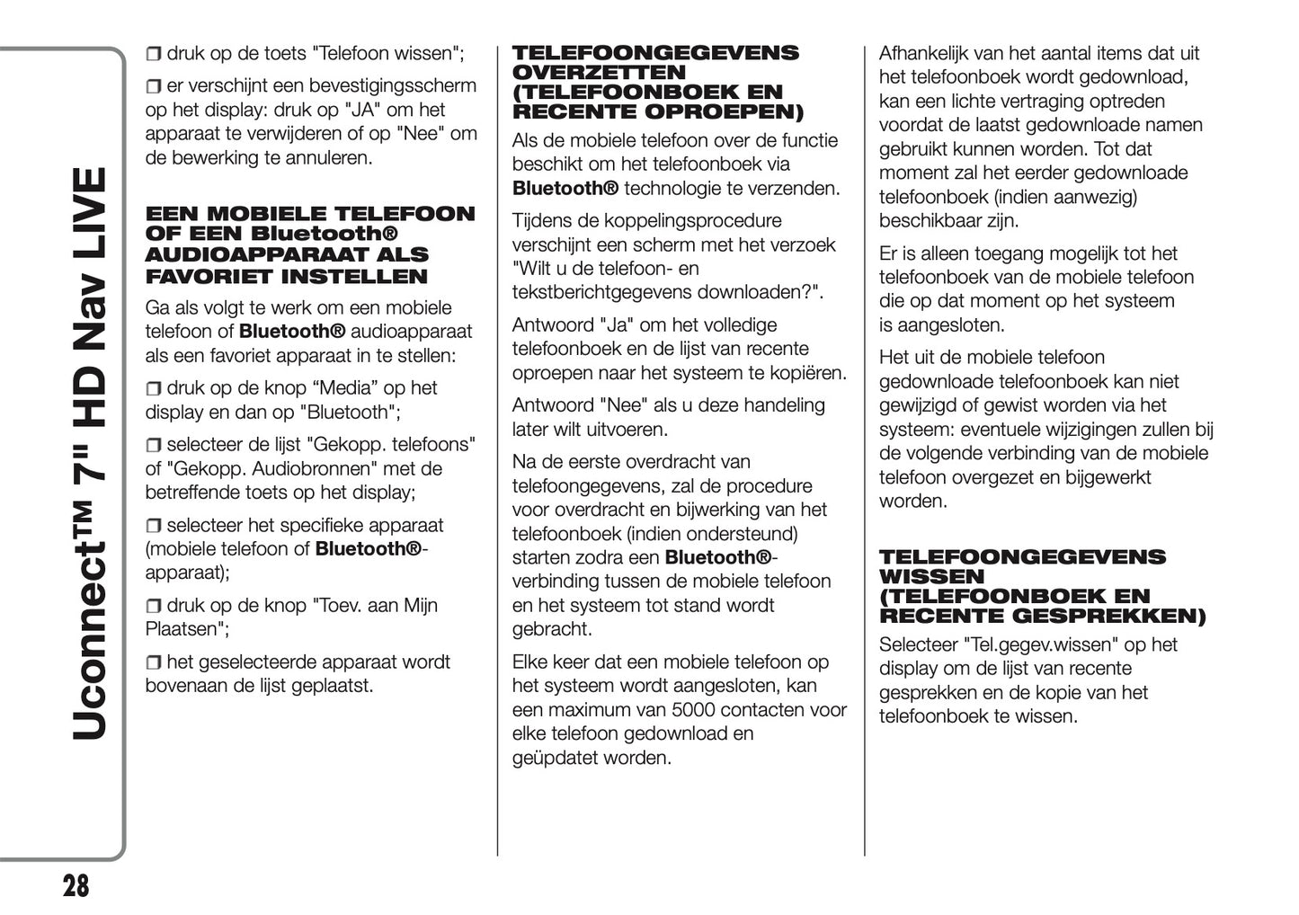 2016-2018 Abarth 500/595/695 Uconnect 7.0 Nav Manual | Dutch