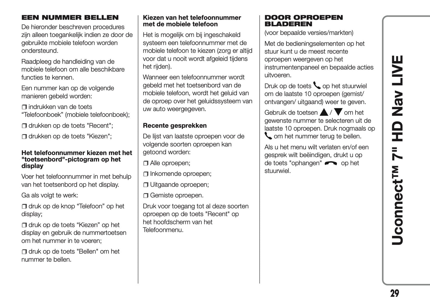 2016-2018 Abarth 500/595/695 Uconnect 7.0 Nav Manual | Dutch