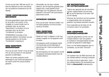 2017-2018 Abarth 500/595/695 Uconnect 5.0 Radio Handleiding | Nederlands