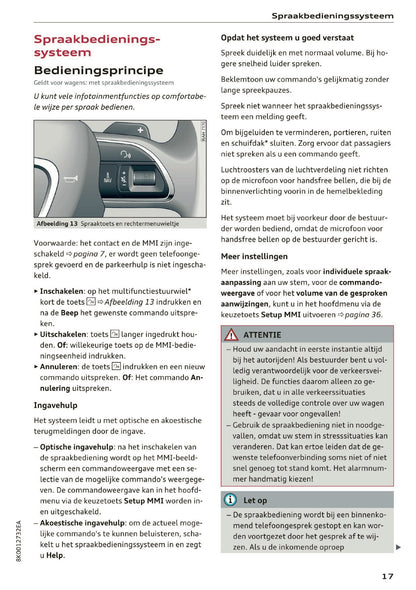 2015-2016 Audi MMI Navigatie Plus Handleiding | Nederlands