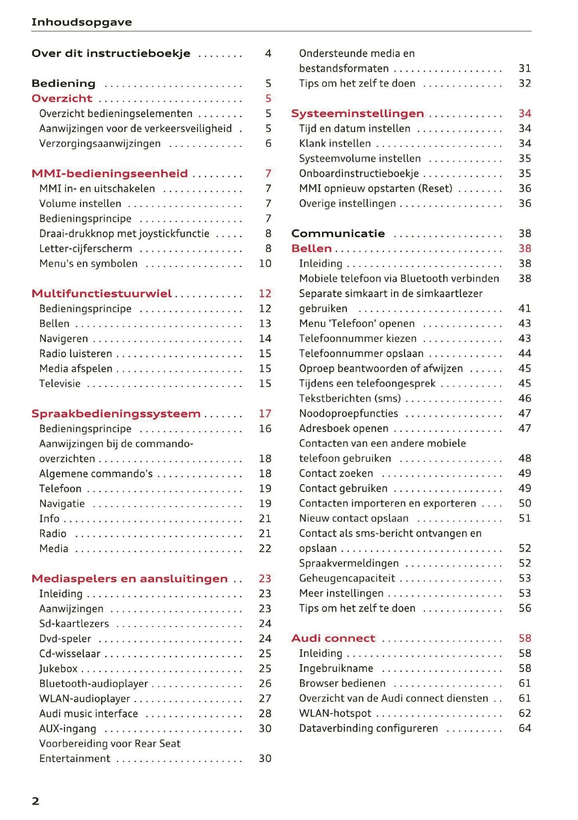 2015-2016 Audi MMI Navigatie Plus Handleiding | Nederlands