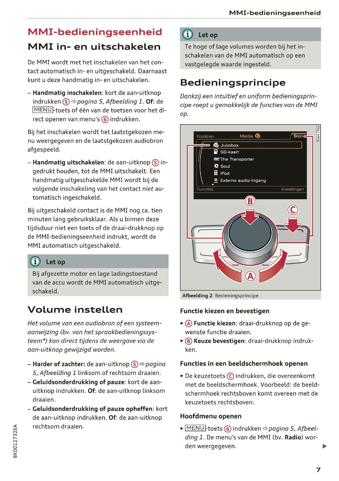 2015-2016 Audi MMI Navigatie Plus Handleiding | Nederlands