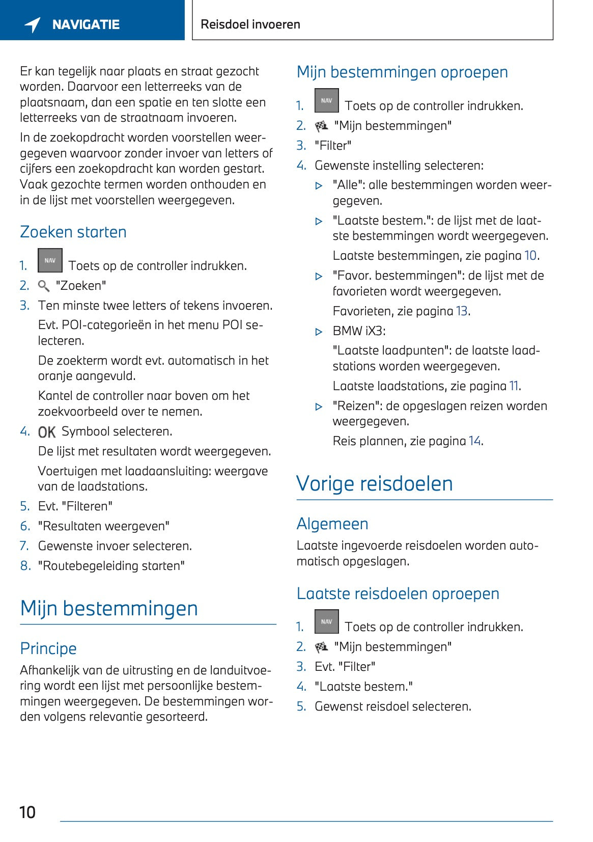 2023-2024 BMW X3 Plug-in-Hybrid Infotainment Manual | Dutch