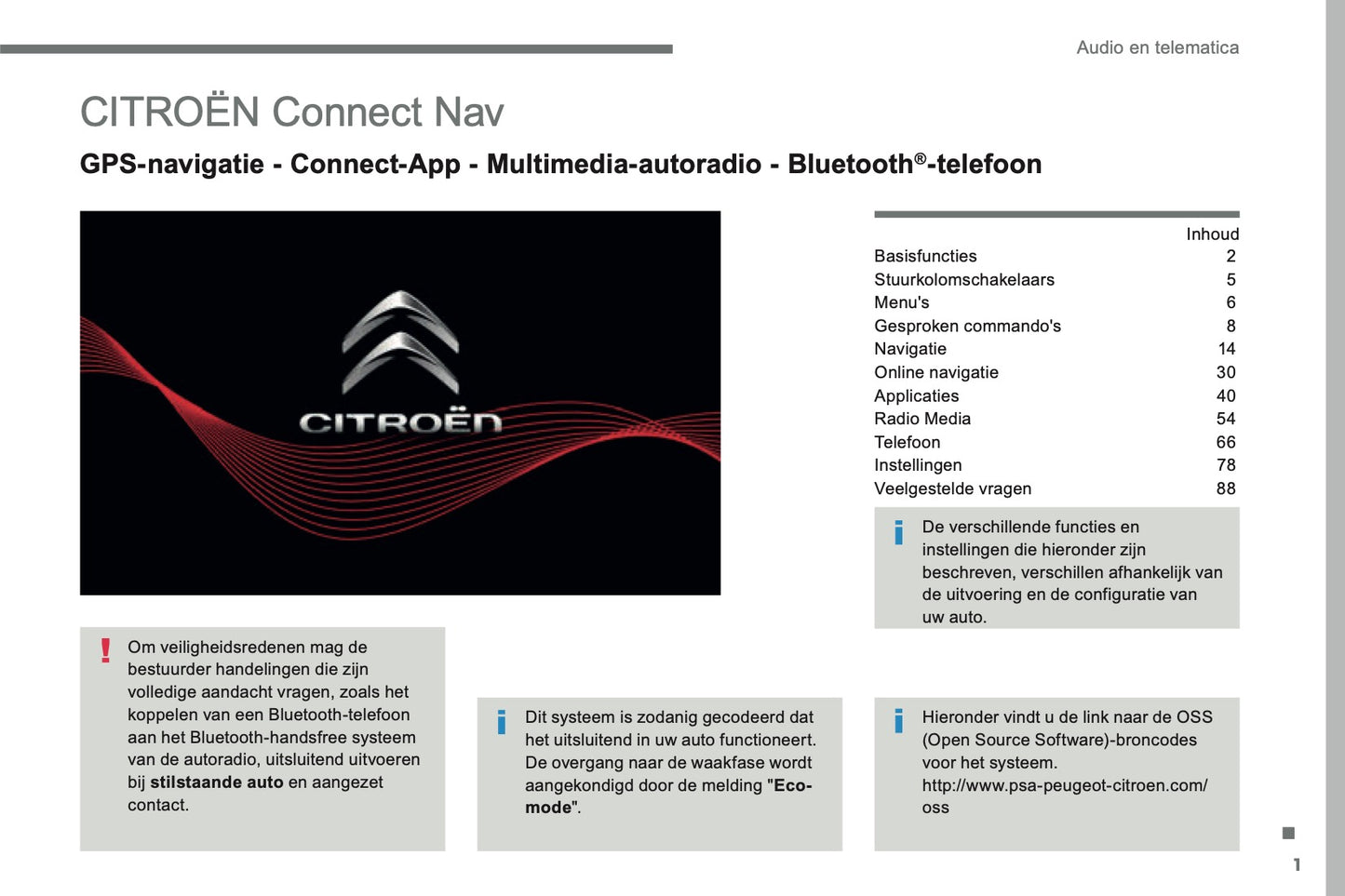 2016-2018 Citroën C4 Picasso/Grand C4 Picasso Infotainment Handleiding | Nederlands